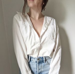 Madewell Classic White Button Up Shirt | XL